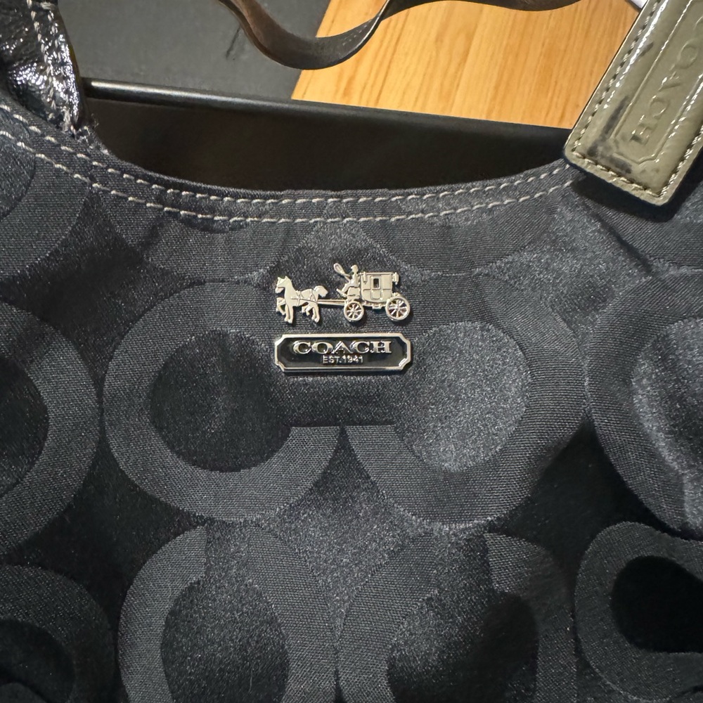 Coach Handbag In C Canvas Pattern - image 1